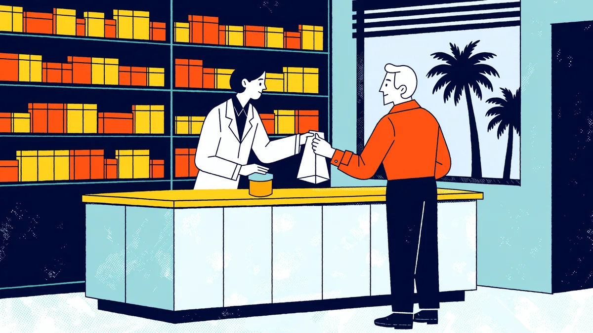 Фармацевт выдаёт лекарства по плану Medicare Part D